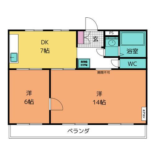 シャトルハイツB棟103の間取り