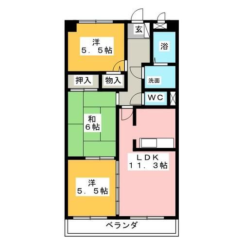 ミレニアム国分の間取り