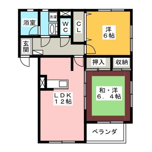 グランディーナ弐番館の間取り