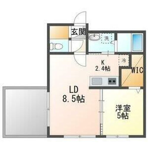 北海道札幌市西区八軒三条東1丁目(マンション)の賃貸物件の間取り