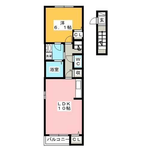 グランシュール SOUTH Ⅱの間取り