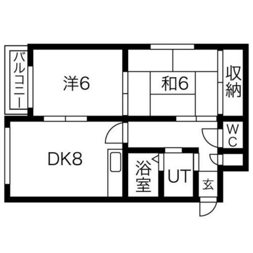 北海道札幌市手稲区手稲本町三条1丁目(マンション)の賃貸物件の間取り