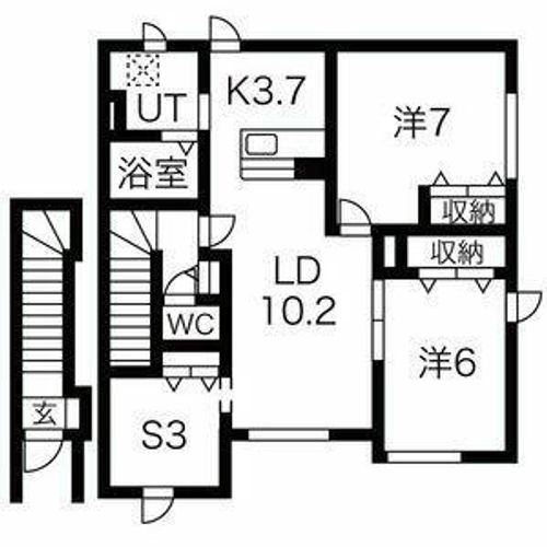 クリスタルコートCの間取り