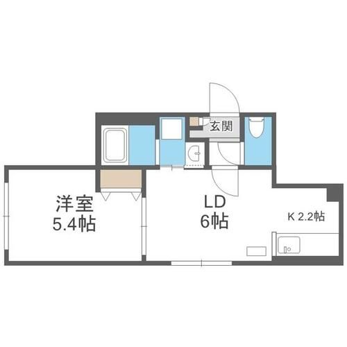 北海道札幌市中央区南十三条西7丁目(マンション)の賃貸物件の間取り