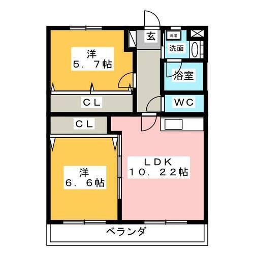 ベルヴュー小坂の間取り