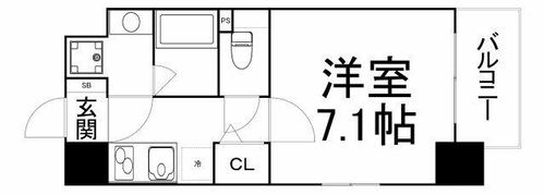 ウエンズ玉造ESTの間取り
