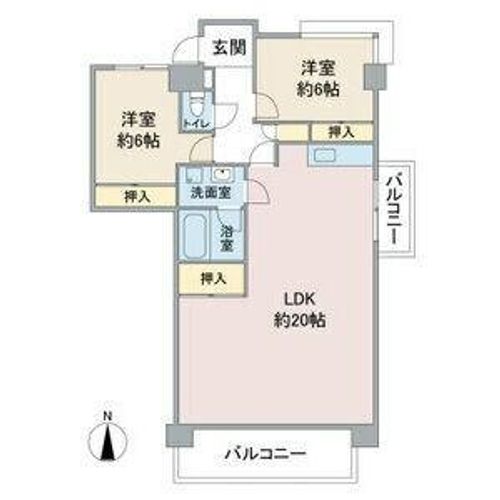 愛知県名古屋市名東区社台2丁目(マンション)の賃貸物件の間取り