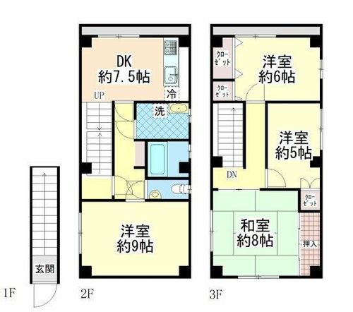 兵庫県神戸市灘区友田町4丁目(一戸建)の賃貸物件の間取り