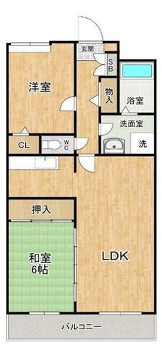 福岡県福岡市早良区小田部4丁目(マンション)の賃貸物件の間取り