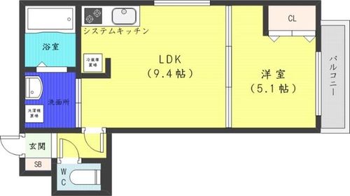 北海道札幌市西区西町北3丁目(マンション)の賃貸物件の間取り