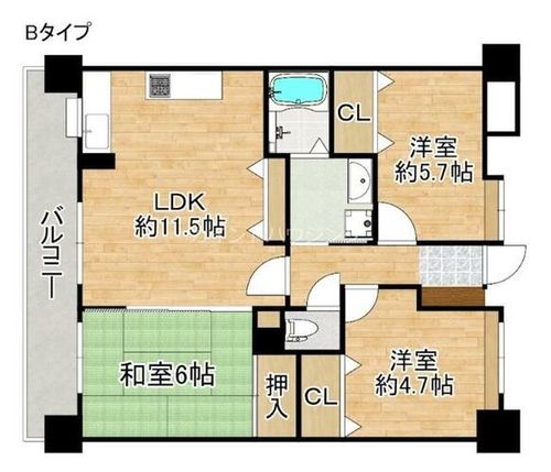 ジュネス泉佐野パセオの間取り