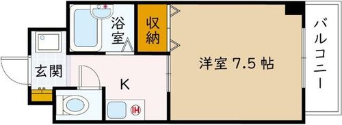 大阪府豊中市服部西町1丁目(マンション)の賃貸物件の間取り