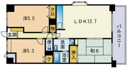 福岡県福岡市南区寺塚1丁目(マンション)の賃貸物件の間取り