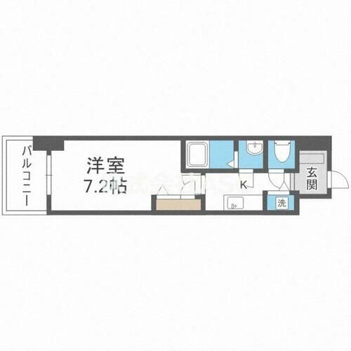 プランドール北浜1411の間取り