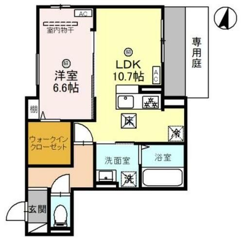 兵庫県神戸市中央区熊内町3丁目(アパート)の賃貸物件の間取り