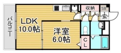 福岡県春日市春日原北町4丁目(マンション)の賃貸物件の間取り