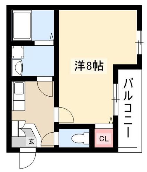 クレフラスト新守山南 A棟101の間取り