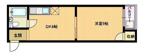 大阪府大阪市城東区野江1丁目(マンション)の賃貸物件の間取り