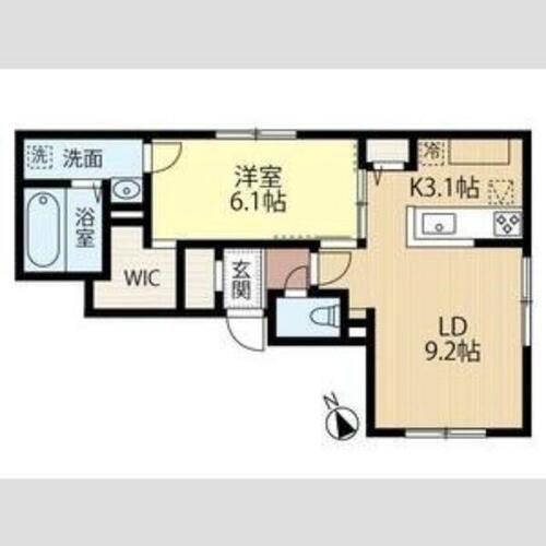 北海道札幌市豊平区中の島二条6丁目(マンション)の賃貸物件の間取り