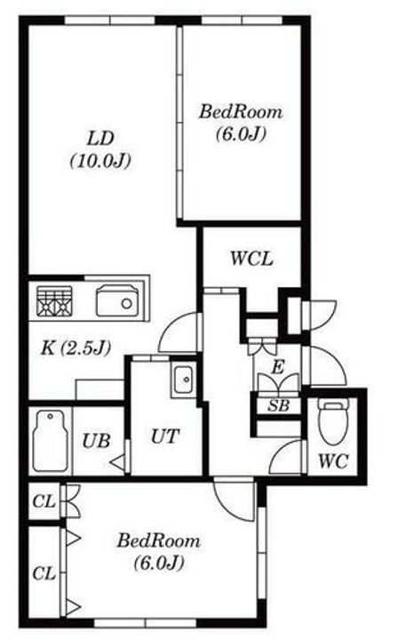 北海道札幌市中央区南十四条西11丁目(マンション)の賃貸物件の間取り