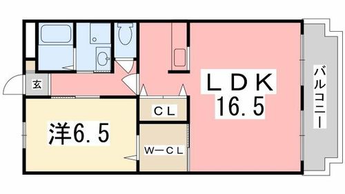 ジュネス英賀保303の間取り