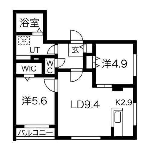 北海道札幌市中央区南十二条西8丁目(マンション)の賃貸物件の間取り