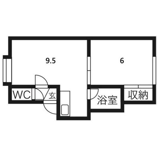 北海道札幌市手稲区曙二条3丁目(アパート)の賃貸物件の間取り