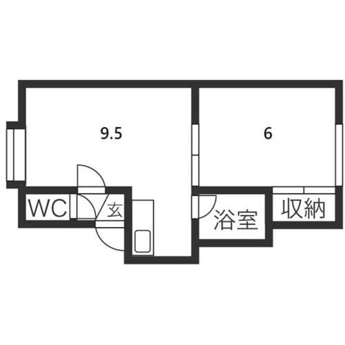 北海道札幌市手稲区曙三条3丁目(アパート)の賃貸物件の間取り