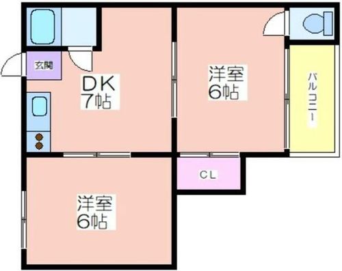 大和川パピレス403の間取り