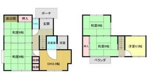 兵庫県姫路市町田(一戸建)の賃貸物件の間取り