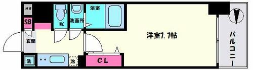 Luxe難波南の間取り