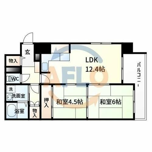 ファミールハイツ北大阪1号棟の間取り
