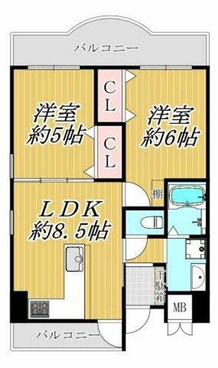 此花レヂデンスの間取り