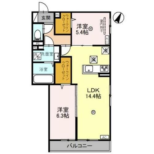 兵庫県尼崎市七松町1丁目(アパート)の賃貸物件の間取り