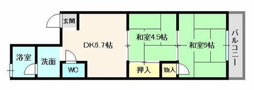 ブルーハイツ塩屋の間取り