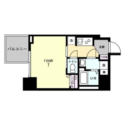 S-RESIDENCE難波大国町Deuxの間取り