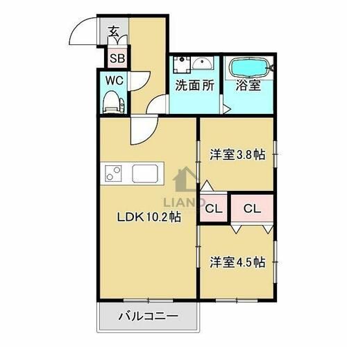 ジリオ井尻202の間取り
