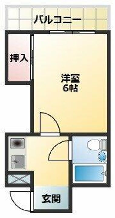 近鉄南大阪線矢田駅5階建築38年の間取り