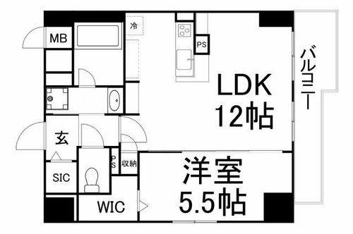 大阪府大阪市東成区東小橋2丁目(マンション)の賃貸物件の間取り