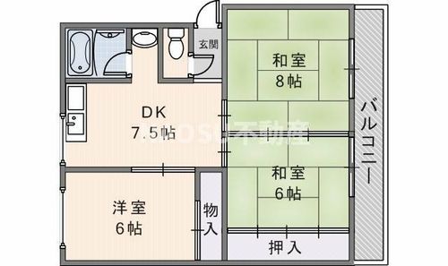 今井ハイツ207の間取り