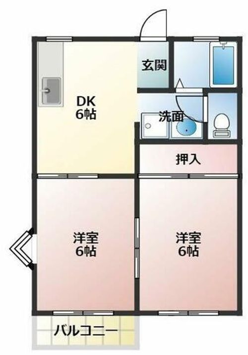 サンコーポ山田A206の間取り