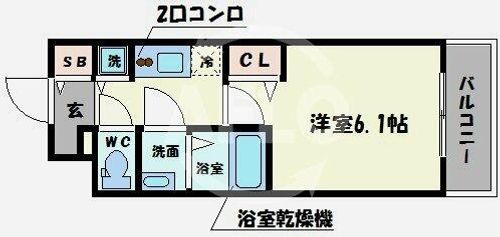 プレサンス高津公園ディオの間取り