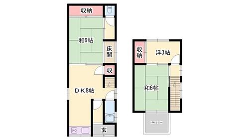 兵庫県姫路市野里慶雲寺前町(一戸建)の賃貸物件1の間取り