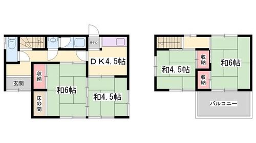 兵庫県姫路市東今宿6丁目(一戸建)の賃貸物件2の間取り