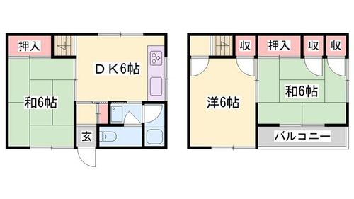 兵庫県姫路市北原(一戸建)の賃貸物件Sの間取り