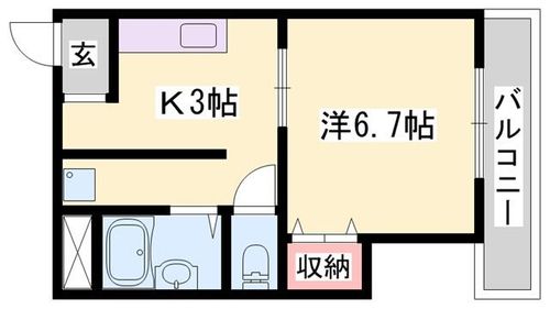 アメニティハイム御立103の間取り