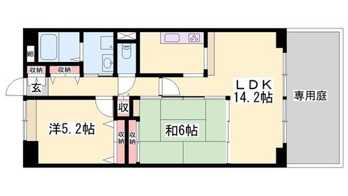 ライオンズマンション姫路東今宿103の間取り