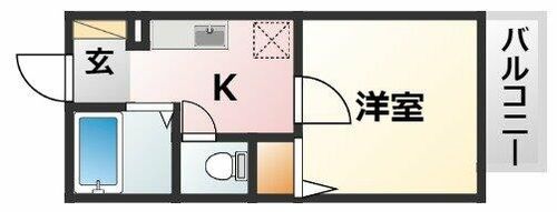 大阪府大阪市東淀川区小松1丁目(アパート)の賃貸物件の間取り