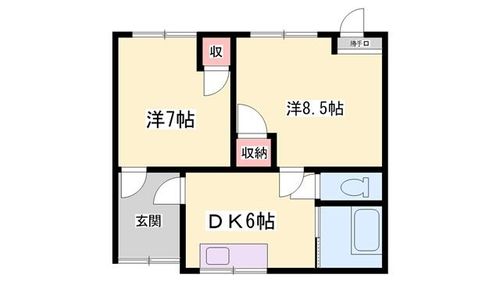 兵庫県相生市垣内町(一戸建)の賃貸物件1の間取り