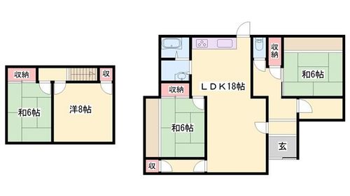 兵庫県姫路市白鳥台3丁目(一戸建)の賃貸物件1の間取り